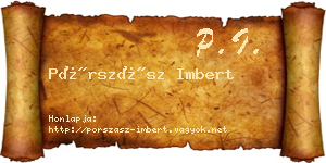 Pórszász Imbert névjegykártya
